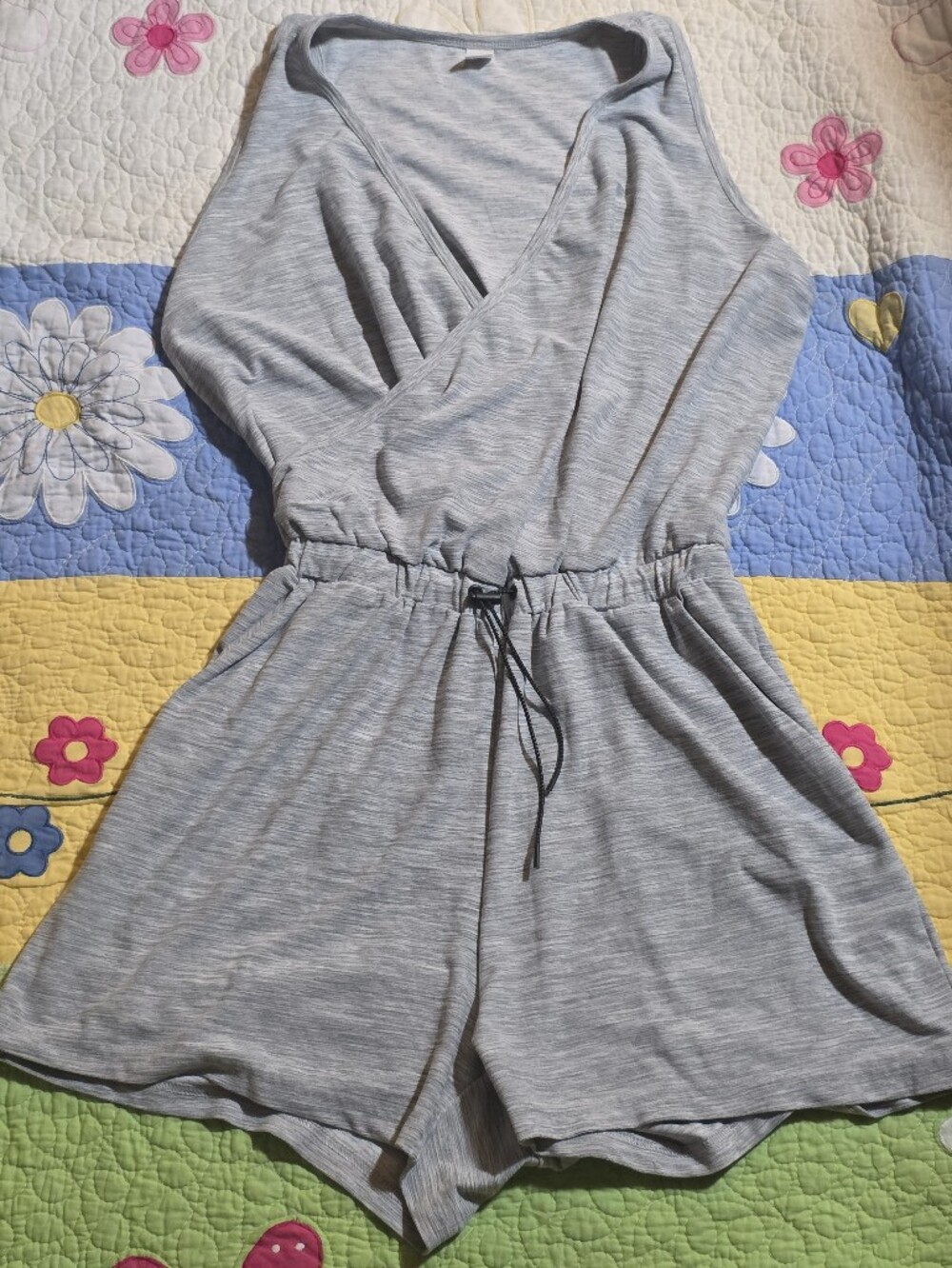 Old Navy Light Heather Gray Active Romper